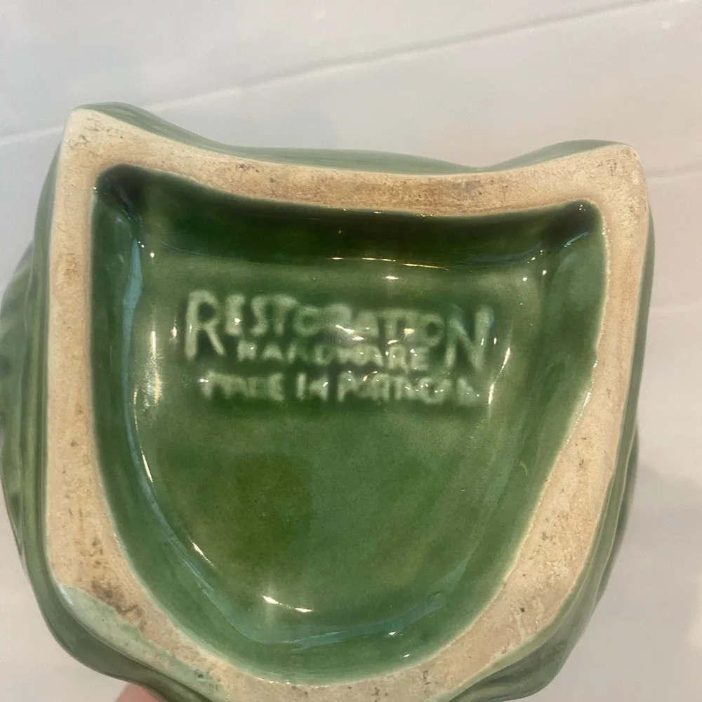 Restoration Hardware Grenouille Paris Ceramic Frog Pitcher made in Portugal